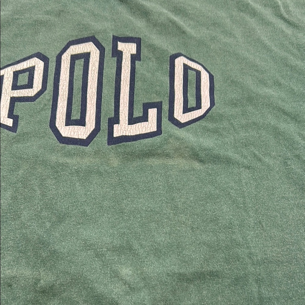 Vintage Polo Ralph Laurem Men's T Shirt XL Green Cotton Made In USA Short Sleeve - Picture 7 of 15